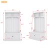 Hall Tree with Storage Shoe Bench for Entryway and Hallway, 4-in-1 Design Coat Racks with 4 Hooks for Living Room
