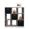 Simplistic 9-Cube Organizer with Bins