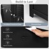 Home Bathroom Storage Cabinet Wood Floor Cabinet W/ Double Shutter Door