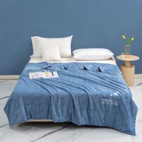 Class A Maternal And Child Grade Ice Cream Cold Feeling Ice Silk Summer Quilt (Option: Texture Blue-200x230)