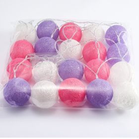 Led Ornamental Festoon Lamp Cotton Ball String Lights (Option: Colorful Red-150cm 10 Lights USB)