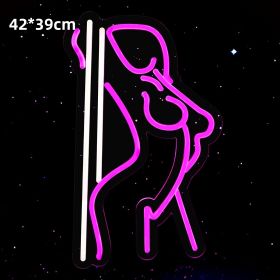 LED Back Neon Light Bar Decoration Background Glowing Acrylic (Option: Style G-Unadjustable Brightness-USB)