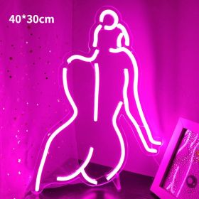 LED Back Neon Light Bar Decoration Background Glowing Acrylic (Option: Style D-Unadjustable Brightness-USB)