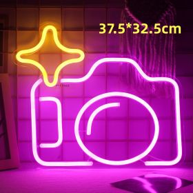 Led Neon Light Indoor And Outdoor Wall Decoration Luminous Advertising Spaceman Planet Pattern (Option: Style H-Unadjustable Brightness-USB)