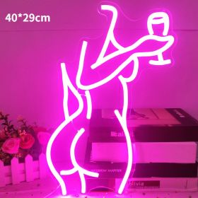 LED Back Neon Light Bar Decoration Background Glowing Acrylic (Option: Style C-Unadjustable Brightness-USB)