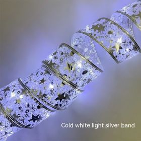 LED Copper Wire Satin Christmas Ribbon Christmas Tree Decorative Lamp (Option: Style6-10 M 100 Lights)