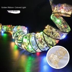LED Copper Wire Satin Christmas Ribbon Christmas Tree Decorative Lamp (Option: Style2-10 M 100 Lights)