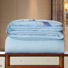 Silk Thickened Winter Cotton Padded Quilt Household (Option: Sky Blue-150cmx200cm4kg)