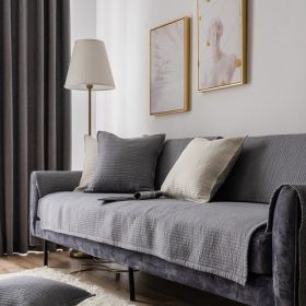 Sofa Cushion Cover Cotton Fabric Non-slip Cushion (Option: ELEGANTLY PURE Light Gray-70x150)