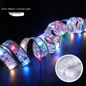 LED Copper Wire Satin Christmas Ribbon Christmas Tree Decorative Lamp (Option: Style5-10 M 100 Lights)